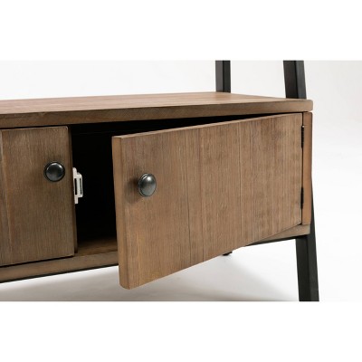 Carlton Mid-Century Natural Fir Hall Tree with Storage