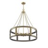 Savoy House Lakefield 6 - Light Pendant in  Burnished Brass/Walnut - 4 of 4