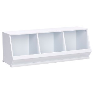 Kelly Modular Stackable Triple Storage Cubby - White - Inspire Q