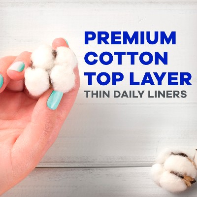 Always Pure Cotton Thin Daily Light Regular Panty Liner - 200ct