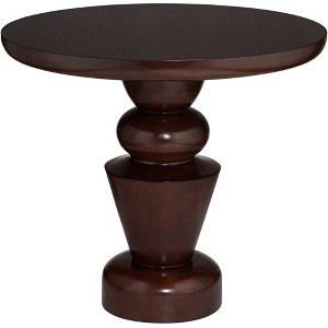 55 Downing Street Glenn 30" Wide Oak Veneer Pedestal Table - 1 of 4