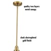 Claxy Modern Brass Mini Stem Pendant Light Glass Kitchen Fixture - 3 of 4