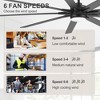 Airsurfer Ceiling Fan with Integrated LED Light and Remote Control, 84 inch Ceiling Fan with Reversible DC Motor Ceiling Fan for Large Room - 4 of 4