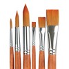 Sax Copper Acrylic Paint Brushes with Long Handles, Assorted Sizes, Set of 6 - 4 of 4
