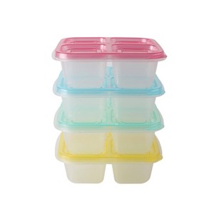 Cook With Color 16pc 4 Compartment Portion Containers - 1 of 4