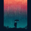 Men's Design By Humans Cosmic downpour By radiomode T-Shirt - 2 of 4