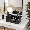 Attop 1Pc Cosmetic Storage Box With Drawers Cologne Organizer Holder For Dresser Perfume Stand Bathroom Countertop Organizer - 2 of 4