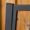 VYNXARIA Outsunny 50" Metal Garden Bench - Stylish Black Outdoor Seating for Two - 4 of 4