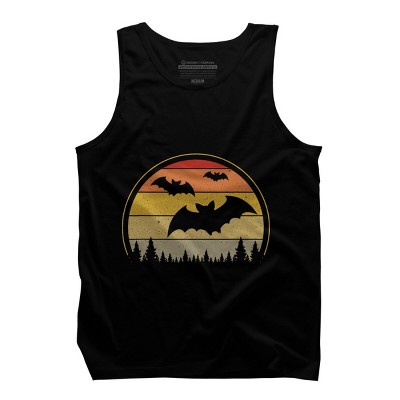 Men's Design By Humans Vintage Retro Vampire Bats Halloween Costume By Chos Tank Top
