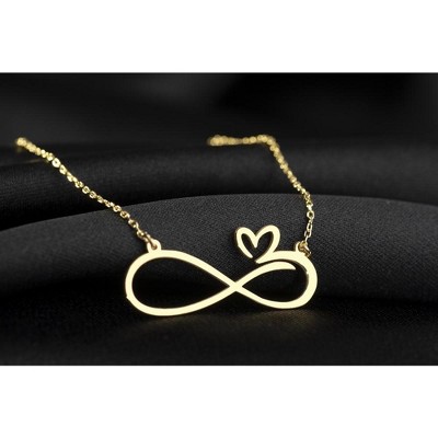 Heart Infinity Necklace, Eternal love in Sterling Silver Necklace for Women