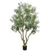 8FT Artificial Olive Tree, Faux Potted Olive Tree With Realistic Leaves and Fruits, Fake Olive Tree for Home Office Living Room Bedroom Foyer Decor - 2 of 4