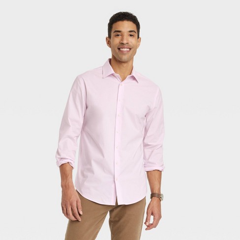 Men's Big & Tall Long Sleeve Tie Collared Button-down Shirt - Goodfellow &  Co™ Purple Xlt : Target