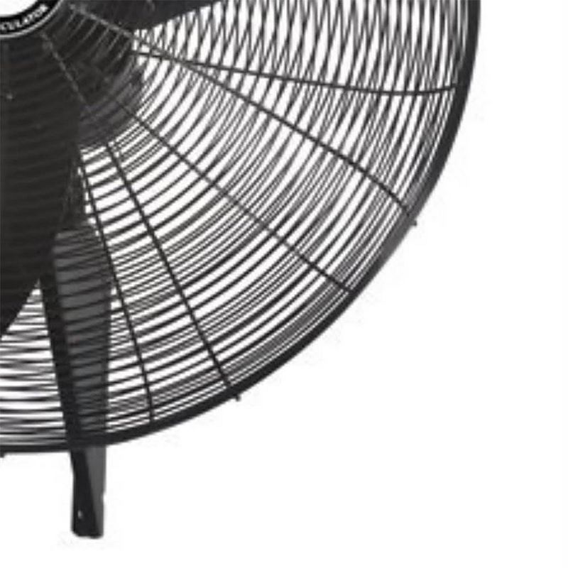 Air King 30 Inch 1/4 Horsepower 3-Speed Indoor Industrial 90-degree Oscillating Steel Wall Mount Fan for Schools, Gyms, Warehouses, and Plants, Black, 3 of 7