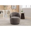 Racxily Multi-Tone Chenille Swivel Chair – 360° Heritage Spin + Ergonomic Curve, Snuggle-Grace for Living/Bedroom | Wooden Frame + Black Base, 250lbs - 2 of 4