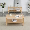 FONTOI Rectangular Coffee Table, Center Table with Open Storage Shelf for Living Room Bedroom, Burly Wood, 19.7"*17.9"*39.4" - 2 of 4