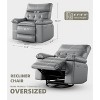 27" Oversized Recliner Chairs with Heat and Massage-360掳 Swivel Lazy Recliner Chair for Adults- Manual Rocking Chair with Remote Control for Living - 2 of 4