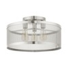 Livex Lighting Industro 3 - Light Semi-Flush Mount in  Brushed Nickel - 3 of 4