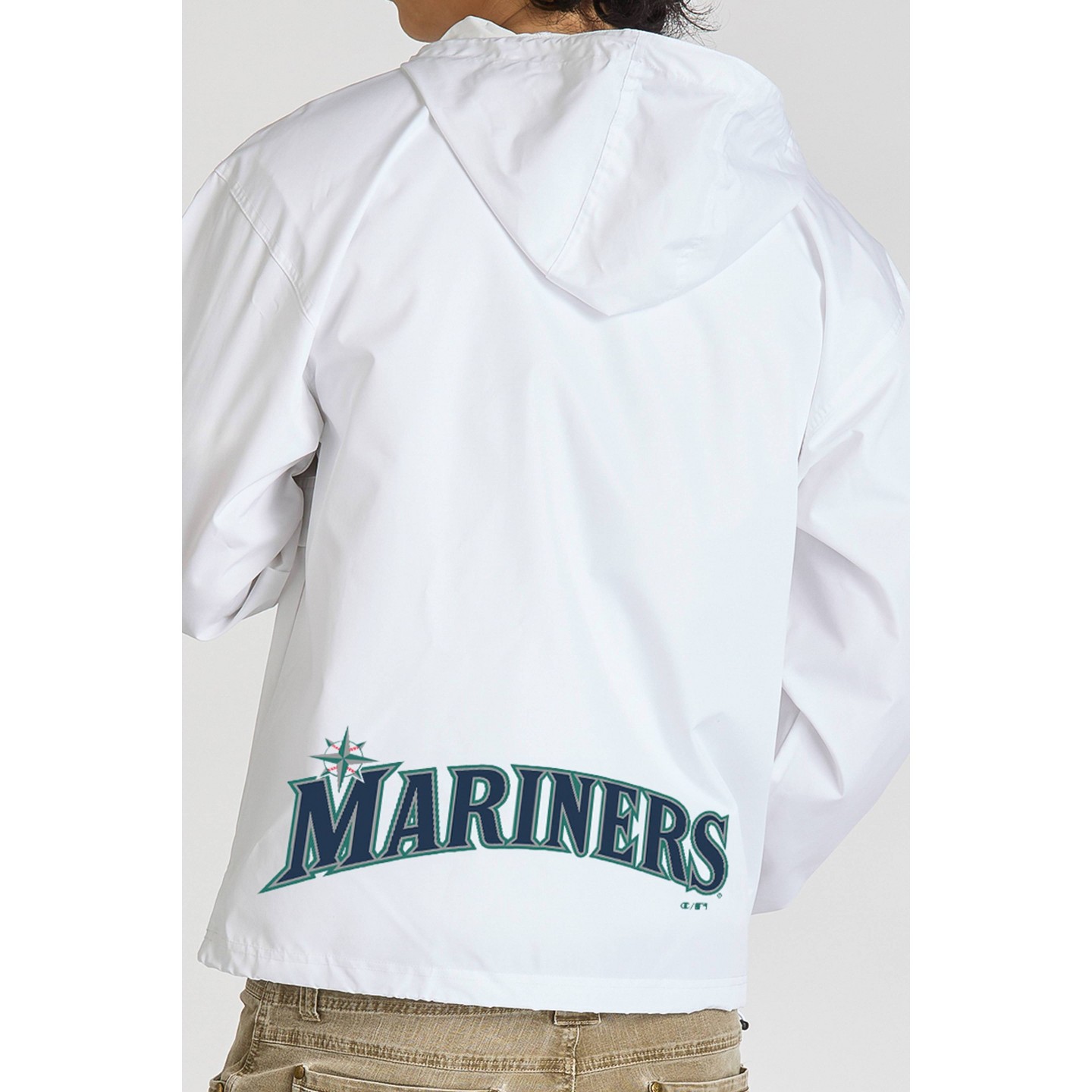 Мужская куртка MLB Seattle Mariners Champion White Packable, цвет: Белый — фото 3