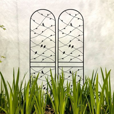 NicBex Metal Plant Stakes for Indoor Plants, Rust-Proof Gardening Trellis for Gardens