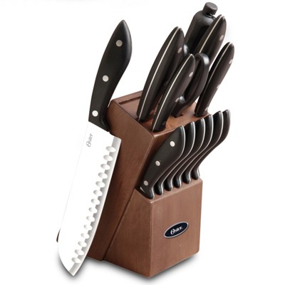 Oster Scottsdale 14-Piece Stainless Steel Cutlery Set w/ Wood Block