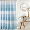 Olivia Gray Glamor Fade-resistant Striped Waffle Jacquard Shower Curtain 70" x 72" - 2 of 4