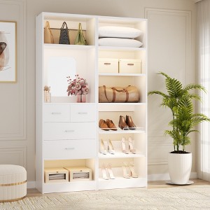 Aheaplus Closet System with Drawers and Hanging Rods - 1 of 4