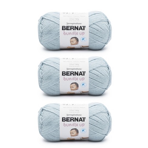 Bernat Bundle Up Sky Blue Yarn - 3 Pack of 141g/5oz - Polyester - 4 Medium (Worsted) - 267 Yards - Knitting/Crochet
