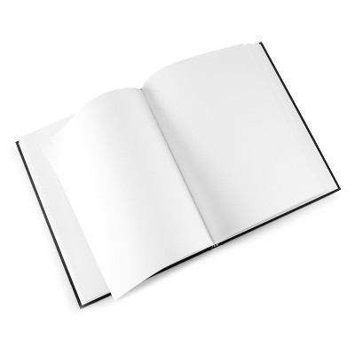 Black Hardbound Lay-Flat 8.5" x 11" Sketchbook with Acid-Free Paper