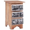 vidaXL Bedside Cabinet 11.8"x11.8"x20.1" Solid Mahogany Wood - 2 of 4