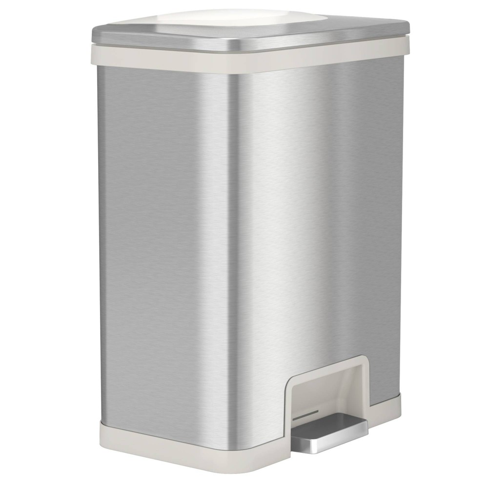 Photos - Waste Bin halo quality 13gal TapCan Stainless Steel Pedal Sensor Step Trash Can with