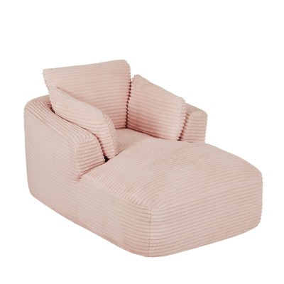 Single Full-compressed Sofa, Ultra Soft Coarse Grain Corduroy Recliner, Sleeper Couch with Seat Cushion with Spring Wrap, No Assembly