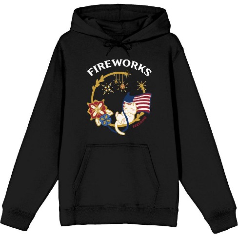 Americana Fireworks Adult Long Sleeve Hoodie : Target