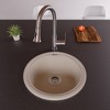 ALFI AB1717DI-B Biscuit 17Inch Drop-In Round Granite Composite Kitchen Prep Sink - 2 of 4