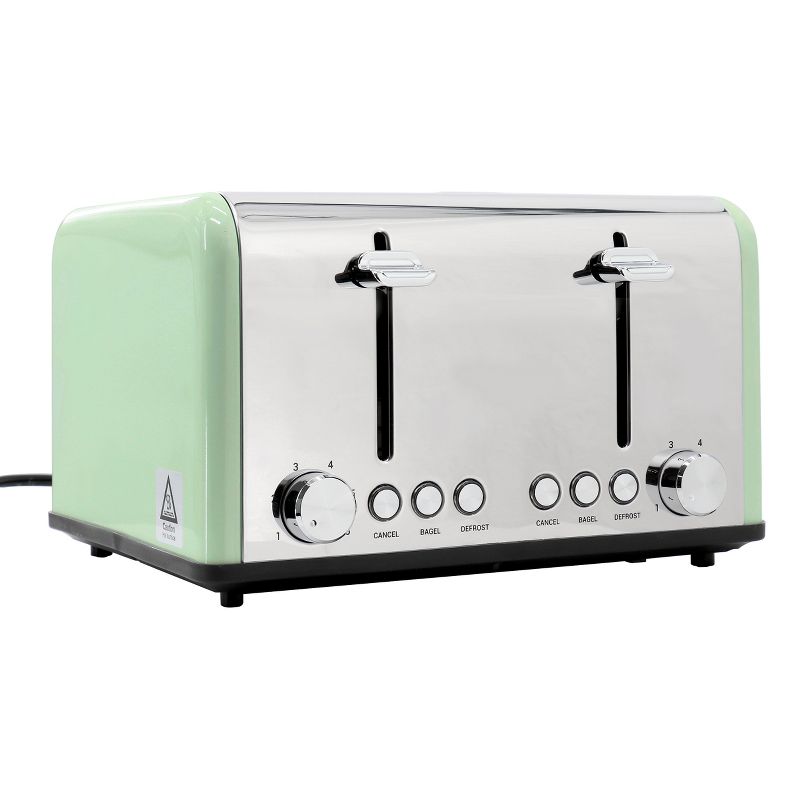 Redmond 4-Slice Extra Wide Slot 1650W Stainless Steel Toaster in Cream, 1 of 6