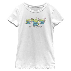 Girls Toy Story Seasons Greetings Aliens T Shirt - 1 of 4