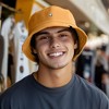 Dalix Lil Alien Embroidered Cotton Bucket Hat Cap Outdoor Space Summer Mens - 3 of 4