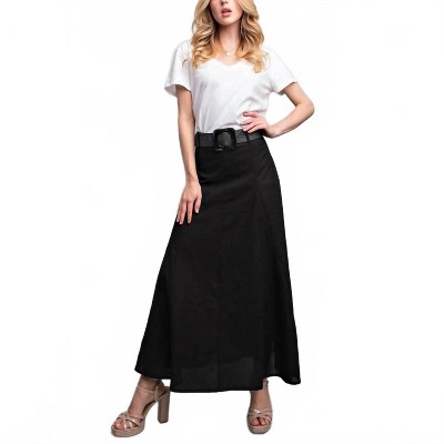 Women's Linen Maxi Skirt - BNS