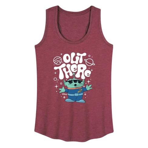 Women's Disney Out There Graphic Racerback Tank - Heather Burgundy ...