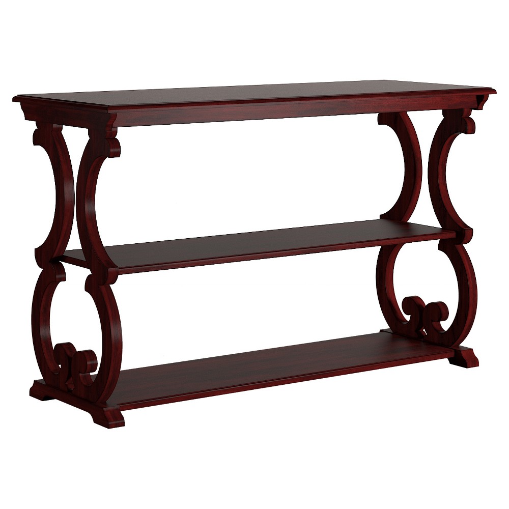 Photos - Coffee Table Ravenswood Carved Detail Console Table - Rich Ruby - Inspire Q