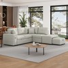 86.6" Convertible L-Shaped Sectional Sofa with Pull-Out Sofa Bed, Movable Ottoman, USB Ports & Cup Holders - 2 of 4