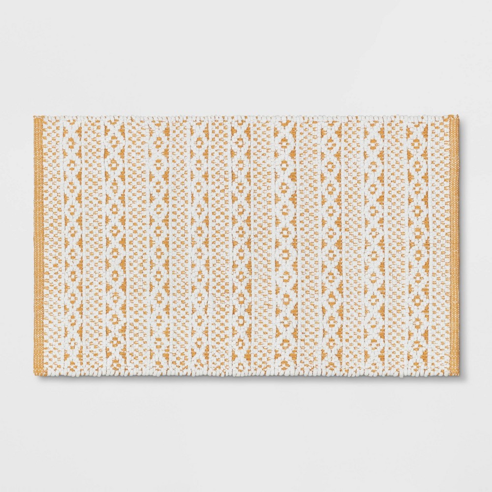 20"x32" Chenille Bath Rug Gold/White - Threshold™