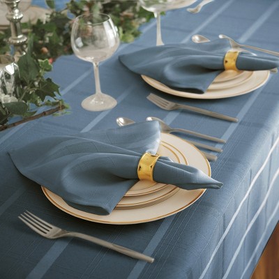 Shadow Blue Polyester Plaid Napkin Set of 4