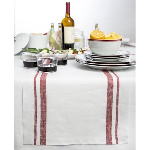 Solino Home Striped Linen Table Runner | French Stripe - 1 of 4