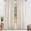 Chanasya 2pk Waves Voile Sheer Window Curtain Panels - Set of 2 - 3 of 4