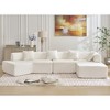 140'' Boucle Modern Minimalist L-Shaped Modular 4-Seater L-Shaped Sectional Sofasa with Chaise, Free Combination and No Assembly Required - 2 of 4
