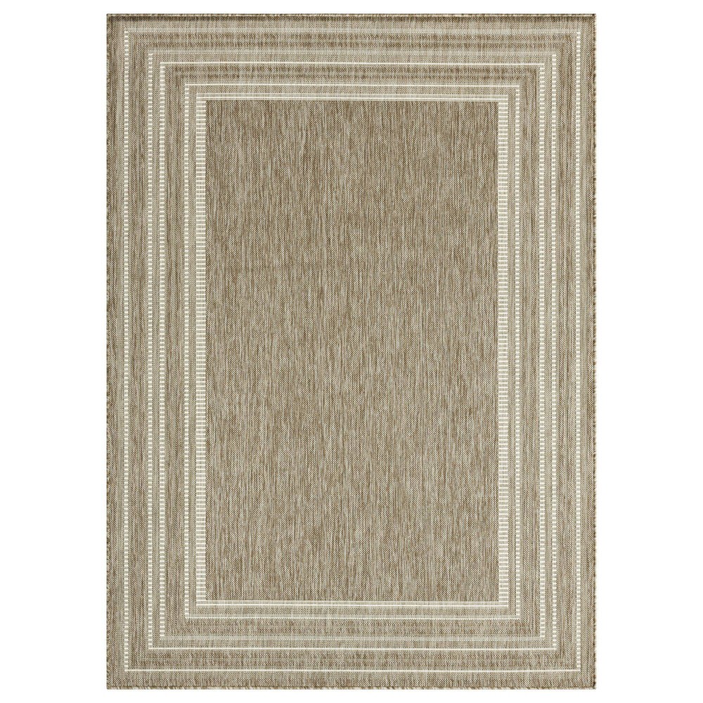  x 7'2in Country Layla Indoor/Outdoor Rug Taupe/Cream