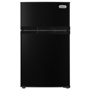 Impecca 3.1 Cu. Ft. Double-Door Refrigerators, Black - 1 of 4