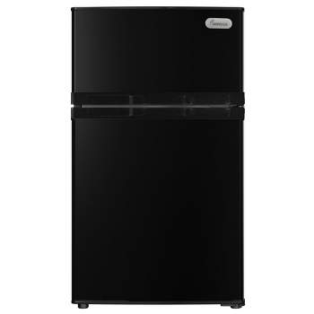 Impecca 3.1 Cu. Ft. Double-Door Refrigerators, Black
