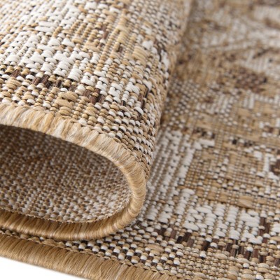 Valeria Brown and Ivory Rectangular Outdoor Area Rug