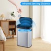 13 Gallon Automatic Kitchen Trash Can, Motion Sensor Garbage Can with Soft Close Lid, Large Stainless Steel Recycle Bin for Office - 3 of 4